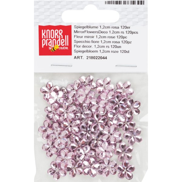 Dekorationsblommor i plast 1,2 cm, 120-pack