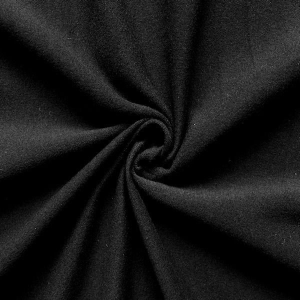 Bomullsstretchjersey Basic 2 – 150 cm - Svart - Bomullsstrech, Bomullstyg, Tyger