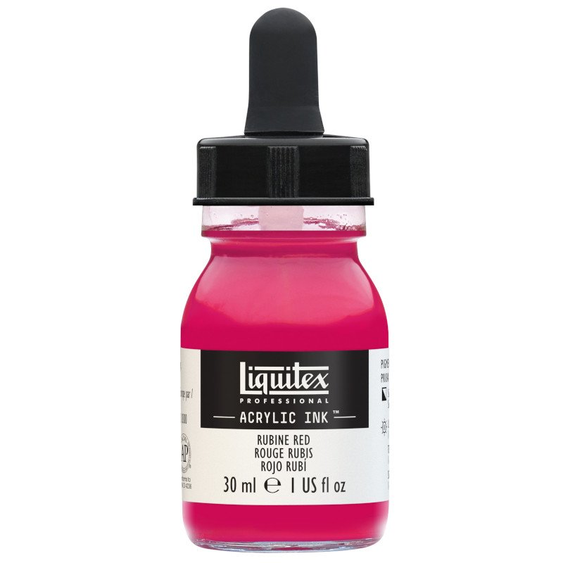 Akrylfärg - Liquitex Prof. Ink 30ml - Rubine Red - Akrylfärger, Konstnärsfärger