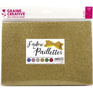 Set med 6 glitterark i mjuk gummi, A4