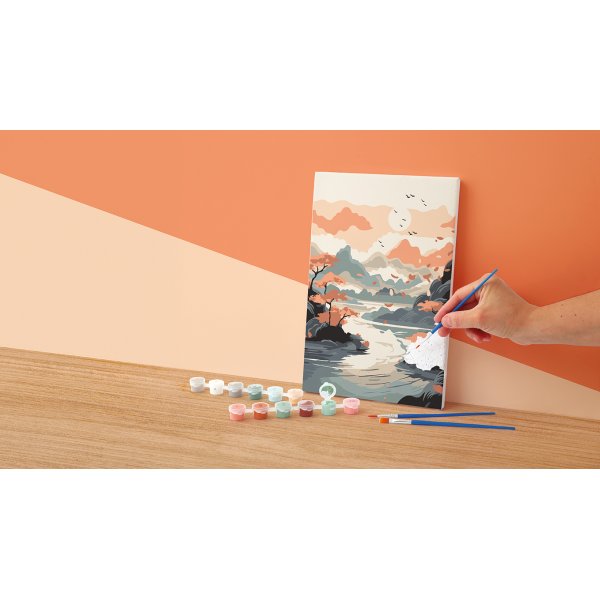 Målarset med nummer 20 x 30 cm – asiatisk motiv Målarset med nummer 20 x 30 cm – asiatisk motiv