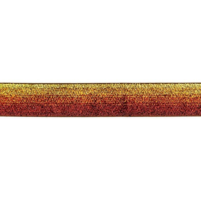 Dekorbånd - Glitter, Gradient - Guld-Rød - Dekorationsbånd - Øvrige, Bånd & dekorationsbånd, Tekstilbånd & snor