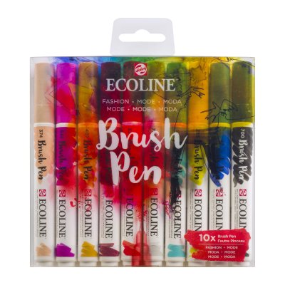 Penselpen Ecoline Brush Pen 10-pak - Mode