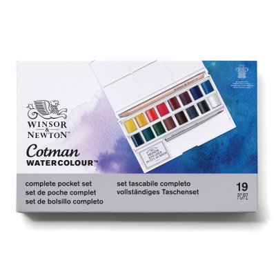 Akvarelmaling/Vandfarver W&N Cotman - Lommest 16 farver
