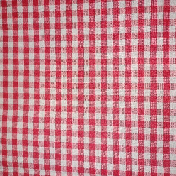 Vaxduk textil sm� rutor r�d 140 cm