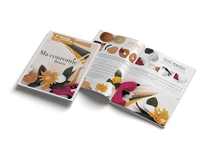 Pysselkit i filt � blomsterkrans