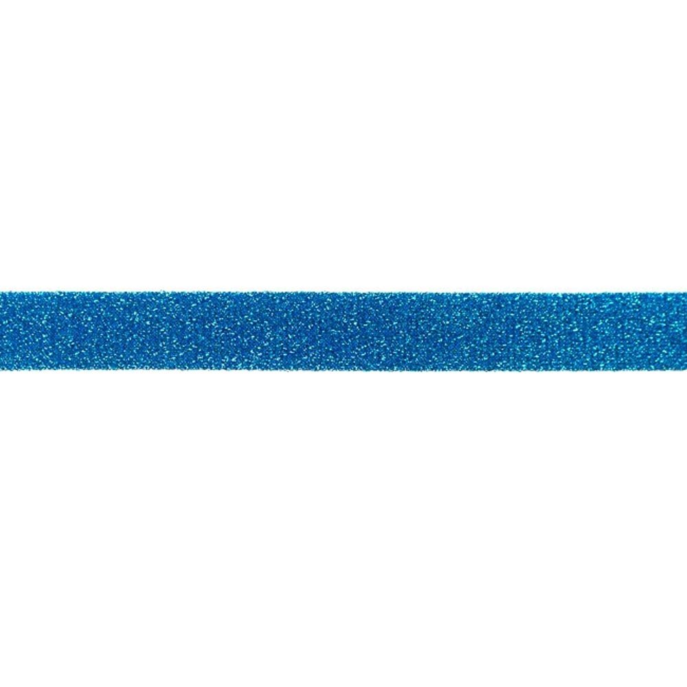 Bias Glitterbånd 2 cm - Aqua - Dekorationsbånd - Øvrige, Bånd & dekorationsbånd, Tekstilbånd & snor