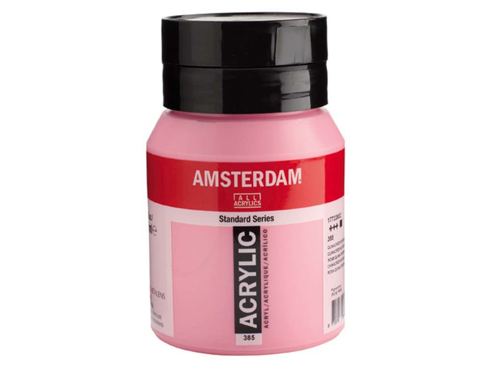 Amsterdam Akrylmaling 500 ml - Quinacridone Lysrosa - Akrylfarver, Kunstnerfarver