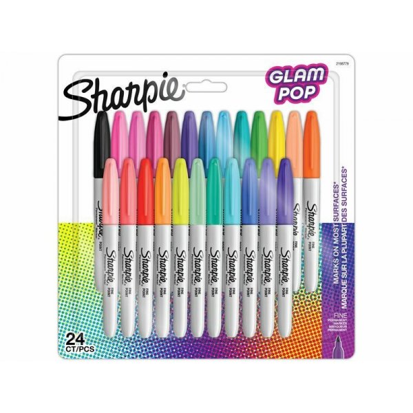 Sharpie Permanent Marker - Glam Pop - 24-pack