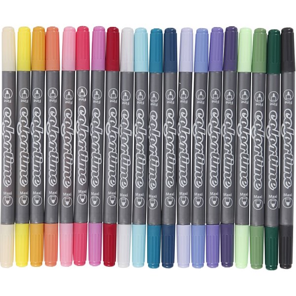 Colortime Dubbeltusch - kompletterande färger - 20 st Colortime Dubbeltusch - kompletterande färger - 20 st