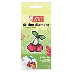 Diamond mosaic-kit med körsbärsmotiv, 10 cm Diamond mosaic-kit med körsbärsmotiv, 10 cm