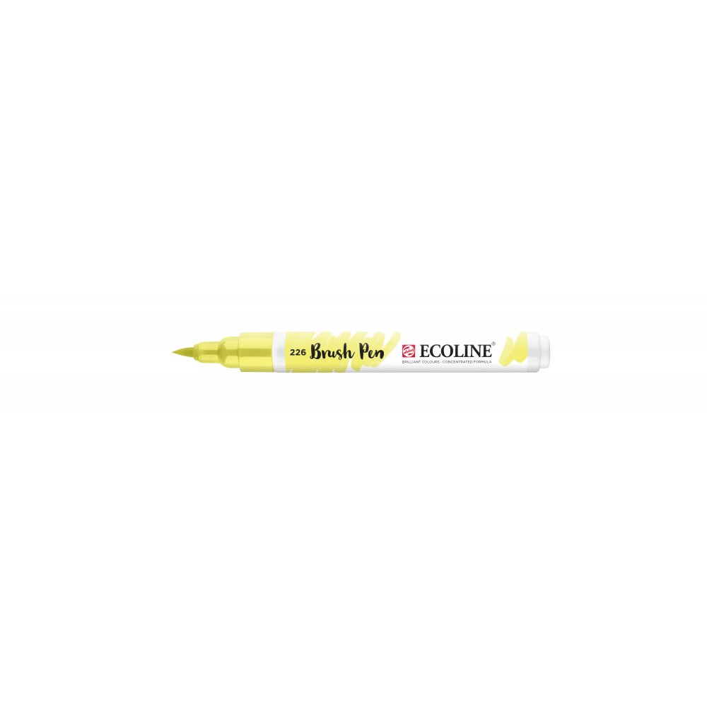 Penselpen Ecoline Brush Pen - Pastel Yellow (226) - Fiberpenne, Penne, Penne, kridt & tusch