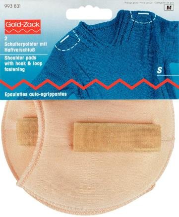 Skulderpuder med fastgørelsesanordning Beige S 2-pak - Skulderpuder, Mellemlægsmateriale & backing, Sytilbehør