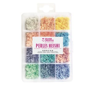 Heishi-pärlor i pastellfärger Heishi-pärlor i pastellfärger