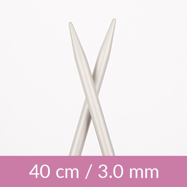 Cirkulære strikkepinde - Aluminium - 40 cm 3,00 mm / 15,7 tommer US 2½ - Rundpinde, Strikkepinde, Strikning, Strikke, hækle, knytte og væve