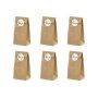 Godisp�sar i kraftpapper med Thank you-stickers 8 x 18 x 6 cm - 6-pack
