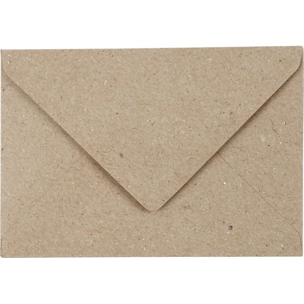 Återvunnet kuvert - natur - 7,8 x 11,5 cm - 50 st Återvunnet kuvert - natur - 7,8 x 11,5 cm - 50 st