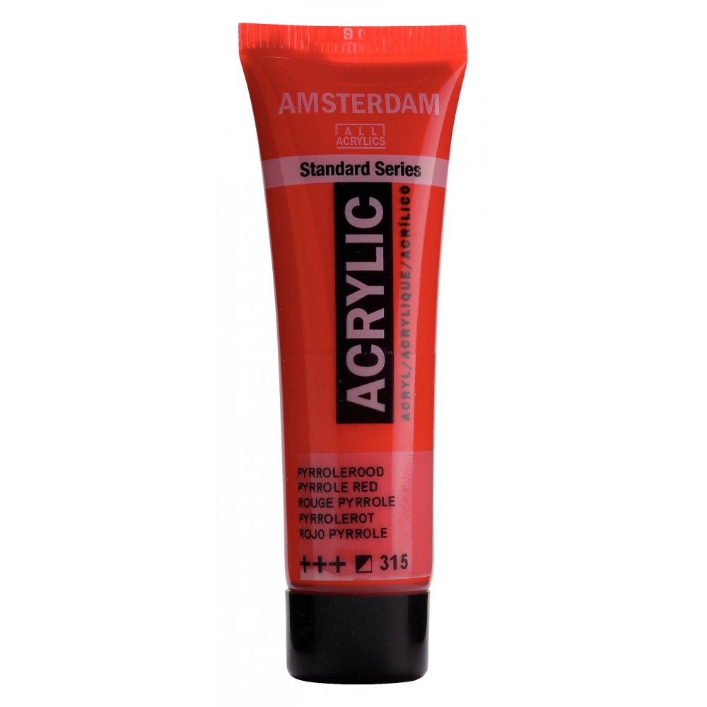 Akrylmaling Amsterdam 20 ml - Pyrrole Red - Akrylfarver, Kunstnerfarver