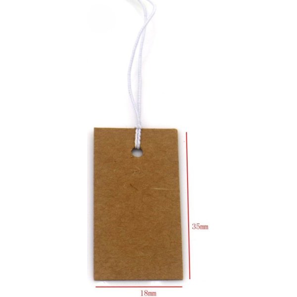Etiketter brune 10-pakning - 3,5x1,8 cm Etiketter brune 10-pakning - 3,5x1,8 cm
