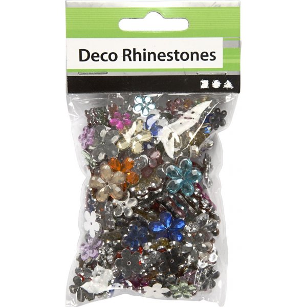 Rhinestones - mixade färger - Ø6+10+12 mm - 252 st Rhinestones - mixade färger - Ø6+10+12 mm - 252 st