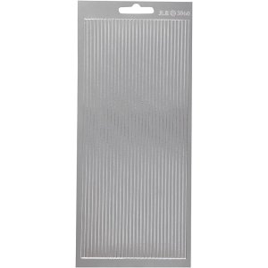 Klisterm�rker med kanter selvkl�bende 10x23 cm s�lv - 1 ark