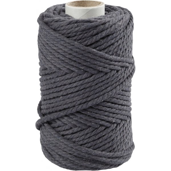 Makramégarn - grå - Ø4 mm - 55 m Makramégarn - grå - Ø4 mm - 55 m
