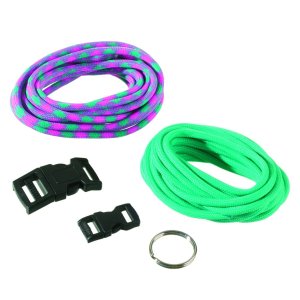 Paracord start-kit rosa/turkos - 5 delar Paracord start-kit rosa/turkos - 5 delar