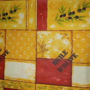 Vaxduk textil extra oliv 140 cm