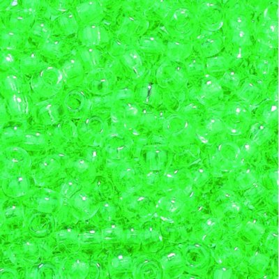 Rocailleperler matte gjennomsiktige ø 2,6 mm - gressgrønne 17 g