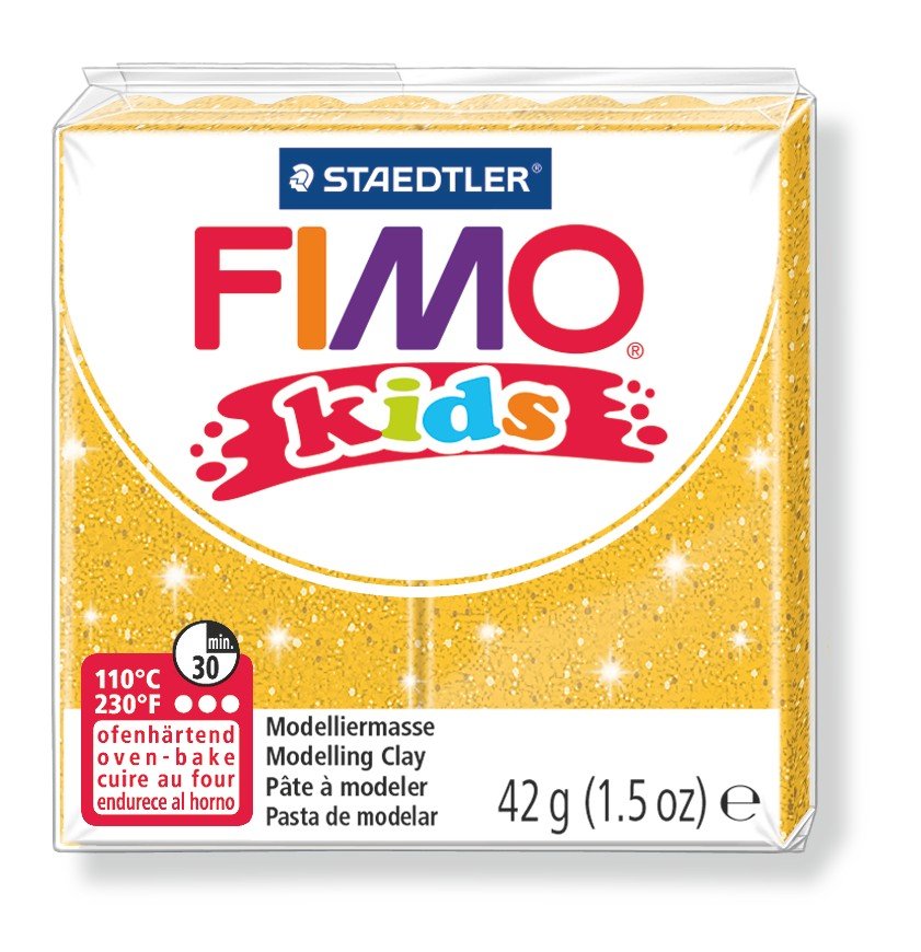 Modellervoks Fimo Kids 42 g - Guld - Fimolera, Modellere, Hobbyartikler til børn, Hobbymateriale, Håndværk