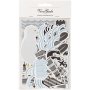 Etiketter Vivi Gade Design 3,1-11,4 cm Svart/Bl�/Gr�/Vit 54 st
