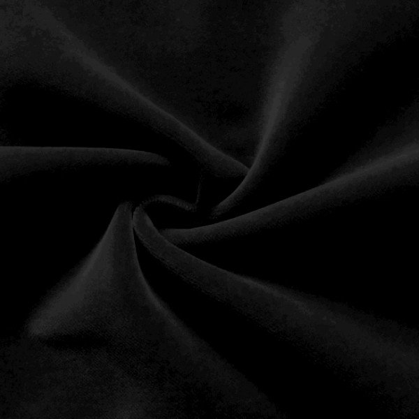Scene Bomuld Velvet Brandhæmmende Art. Constantin Sort - 150 cm - Fløjlsstof, Stof