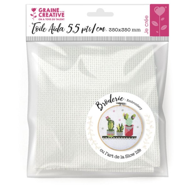 Aida-tyg 14 ct vitt 35 x 35 cm Aida-tyg 14 ct vitt 35 x 35 cm