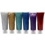 Eulenspiegel Glittergel - mixade frger - 6 x 18 ml