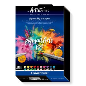 Staedtler Pigment Big Brush Pen - 20 pennor i box Staedtler Pigment Big Brush Pen - 20 pennor i box