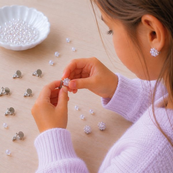 Clipsörhängen Ø 10 mm försilvrade - 20 st Clipsörhängen Ø 10 mm försilvrade - 20 st