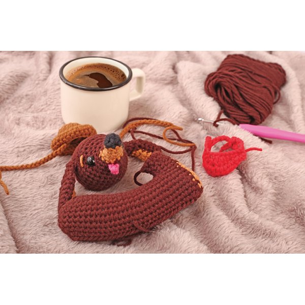Amigurumi-kit för tax, 18 cm Amigurumi-kit för tax, 18 cm