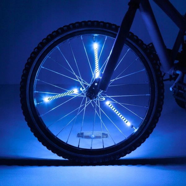 LED ekersbelysning cykel bl� 3-pack - batteridriven