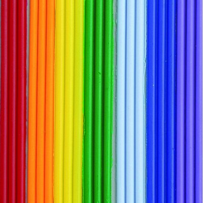 Voksstrimler 200 x 2 mm - Regnbuefarver 7 x 3 bnd