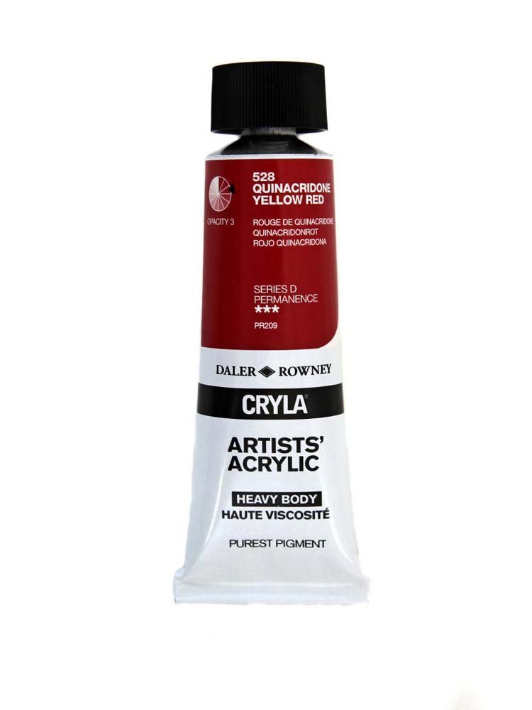 Akrylfärg Cryla 75ml - Quinacridone Yellow Red - Akrylfärger, Konstnärsfärger