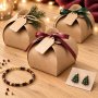 Presentaskar i kraftpapper 6 x 6 x 5,5 cm med etiketter - 10-pack Presentaskar i kraftpapper 6 x 6 x 5,5 cm med etiketter - 10-pack