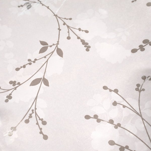 Vaxduk PVC Gr� med blommor 140 cm