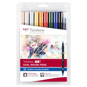 Tombow ABT Dual Brush Pen Manga Shonen 10-pak Tombow ABT Dual Brush Pen Manga Shonen 10-pak