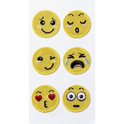Tekstilklistremerker - Emojis