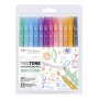 Tombow TwinTone Pastel 0,3/0,8 mm 12-pak