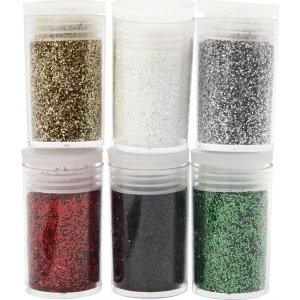 Glitter - mixade frger - 6 x 5 g