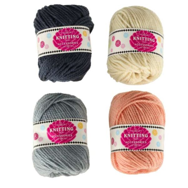 Garnnystanset 4 x 50 g 61 m Klassiska färger - Virkpaket Garnnystanset 4 x 50 g 61 m Klassiska färger - Virkpaket