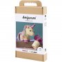 DIY-s�t amigurumi enhj�rning i regnbuens farver - 1 pakke.