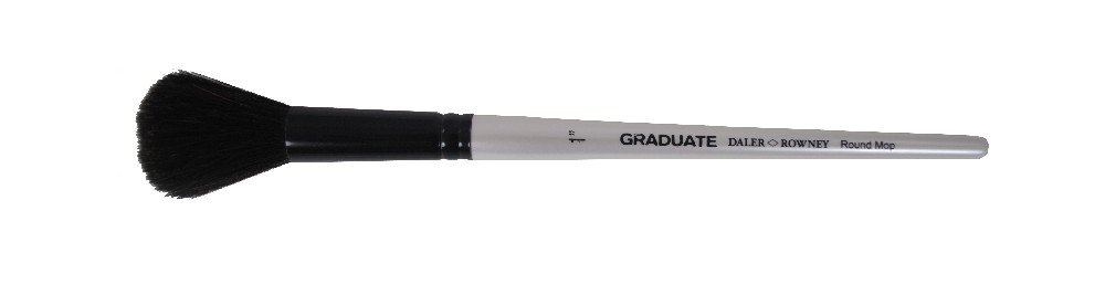 Akrylpensel Graduate Svart Gethår Oval Wash - 1 - Akrylpenslar & oljepenslar, Penslar