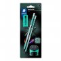 NORIX HB blyanter med viskel�der og blyantspidser - 2-pak gr�n